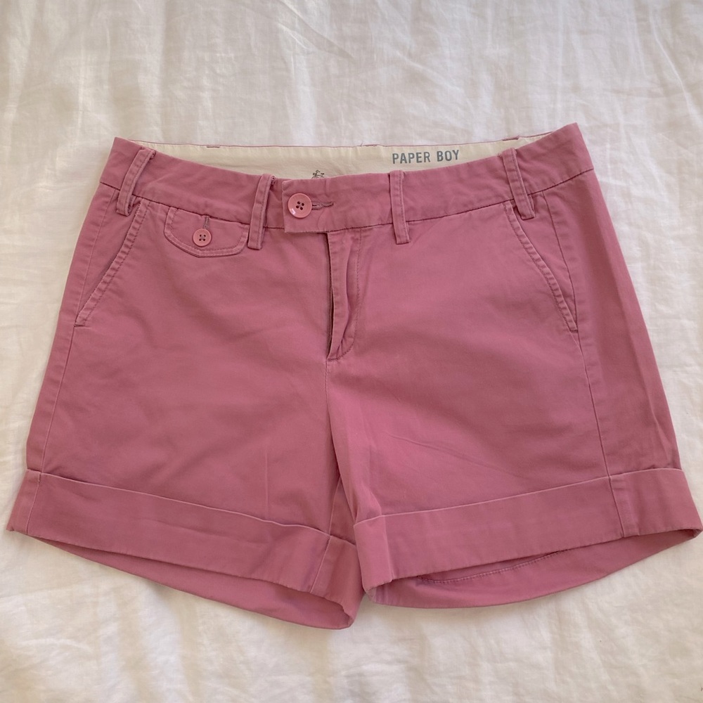 Paperboy from Anthropologie Size 10 Pink Cuffed Shorts